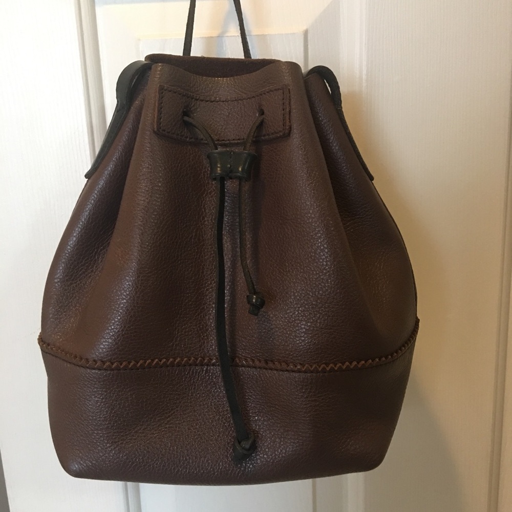 JCrew Bucket Leather Bag. Used good condition